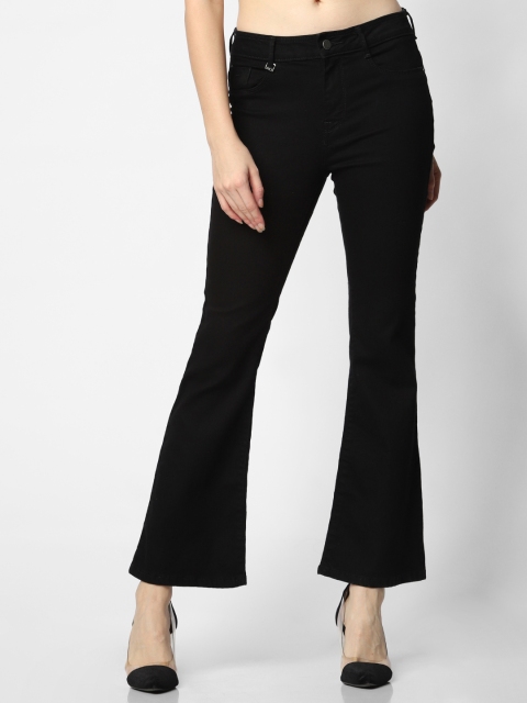 

ONLY Women Black Hella Flared High-Rise Clean Look Stretchable Jeans