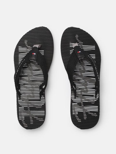 

Tommy Hilfiger Women Black Printed Thong Flip-Flops