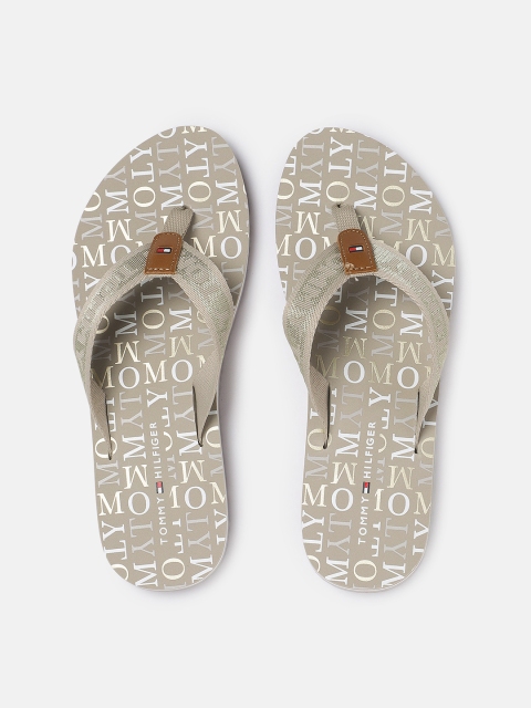 

Tommy Hilfiger Women Beige Printed Thong Flip-Flops
