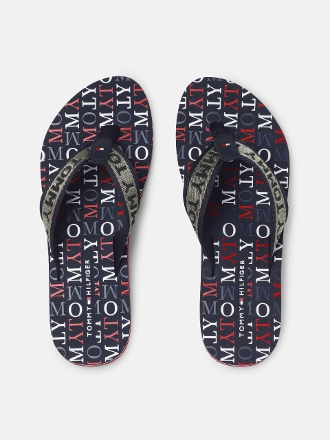 

Tommy Hilfiger Women Navy Blue Printed Thong Flip-Flops