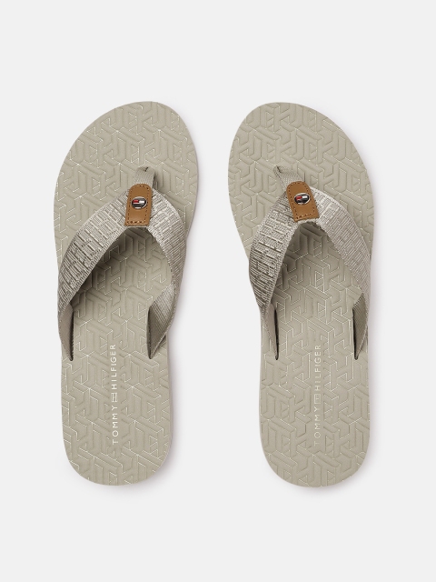 

Tommy Hilfiger Women Grey Textured Flip Flops