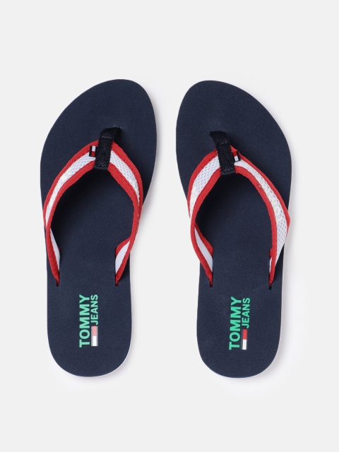 

Tommy Hilfiger Women White & Red Self Design Thong Flip-Flops