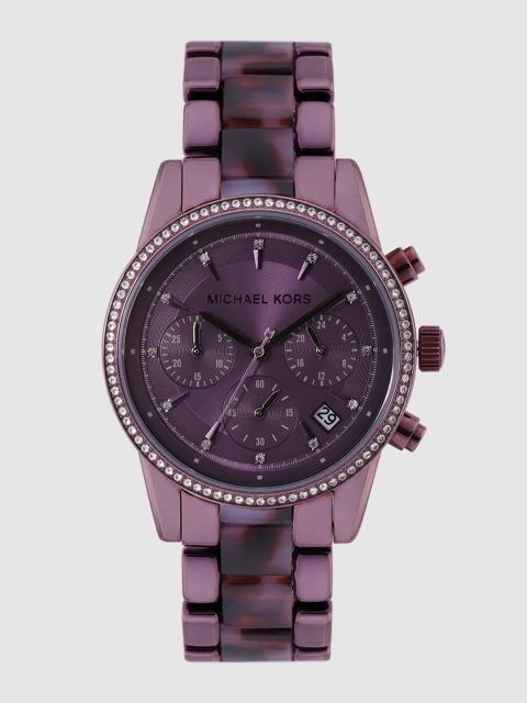 

Michael Kors Women Purple Chronograph Watch MK6720_OR
