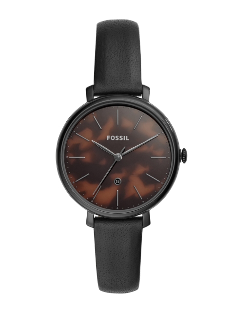 

Fossil Women Brown Jacqueline Leather Analogue Watch ES4632_OR