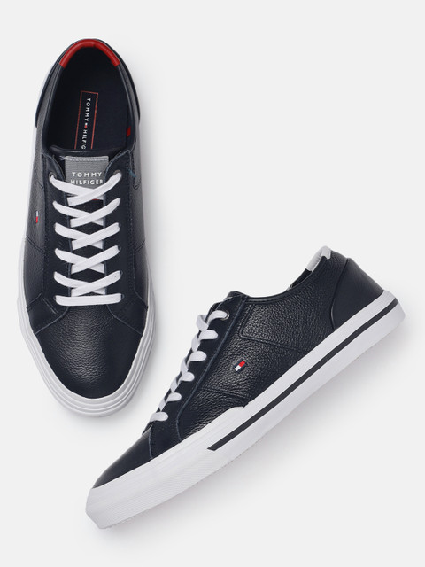 

Tommy Hilfiger Men Navy Blue Solid Sneakers