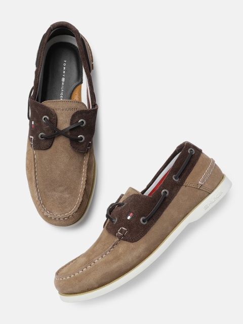 

Tommy Hilfiger Men Khaki CLASSIC Suede Boat Shoes