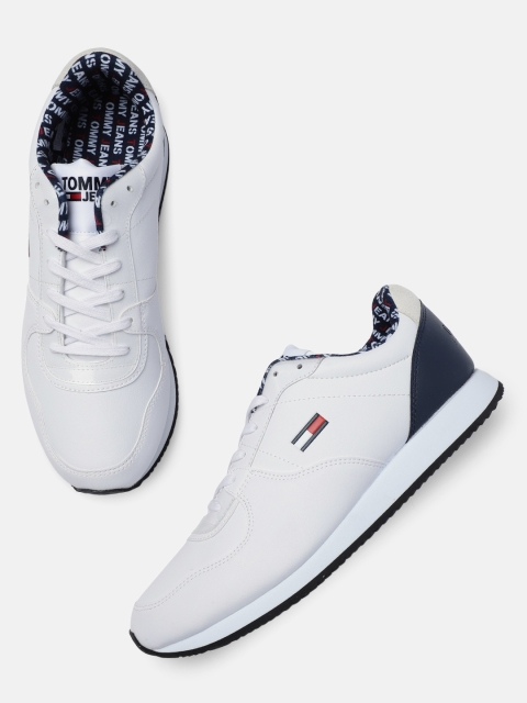 

Tommy Hilfiger Men White Leather Sneakers