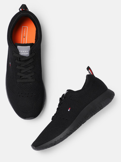 

Tommy Hilfiger Men Black Solid Sneakers