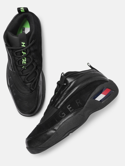 

Tommy Hilfiger Men Black Solid The Skew Heritage Sneakers