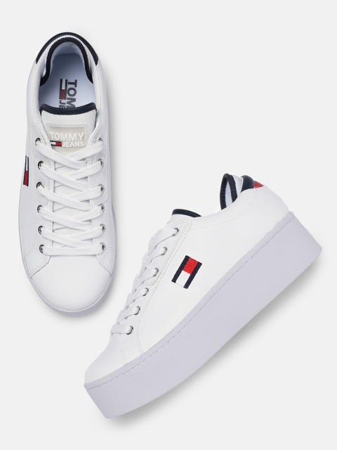 

Tommy Hilfiger Women White FLATFORM Sneakers