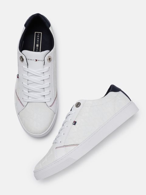 

Tommy Hilfiger Women White Jacquard Sneakers