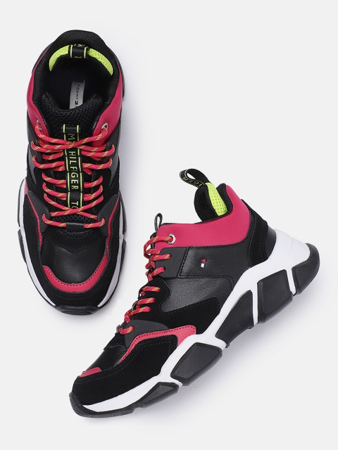

Tommy Hilfiger Women Black & Pink CHUNKY Sneakers