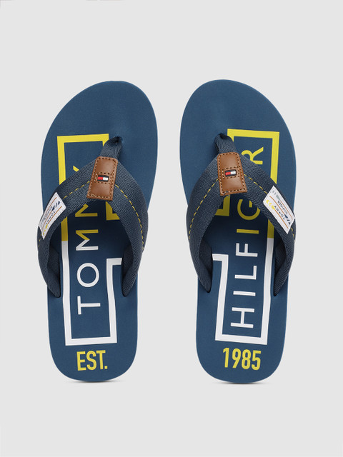 

Tommy Hilfiger Men Navy Blue Printed BADGE BEACH Thong Flip-Flops