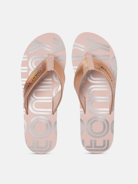 

Tommy Hilfiger Women Pink Printed Thong Flip Flops