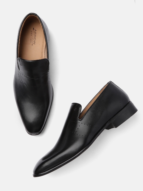 

Arrow Men Black ISSAK Slip-On Leather Formal Shoes