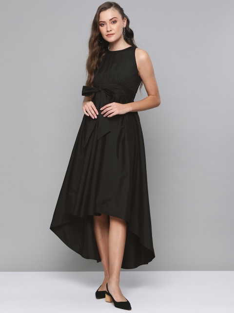 

Femella Women Black Solid Maxi Dress