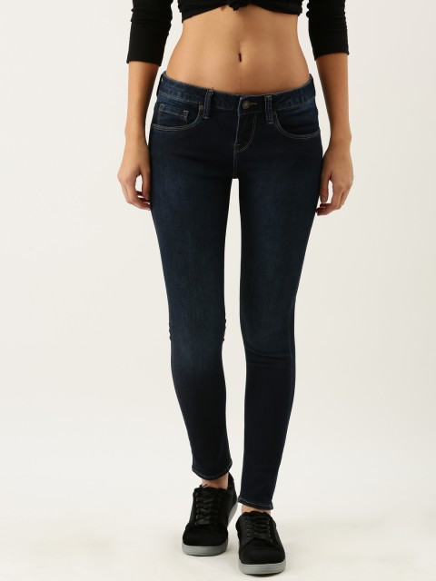 

Moda Rapido Women Blue Ankle Skinny Fit Mid-Rise Clean Look Stretchable Jeans