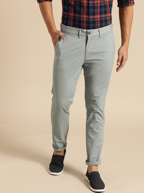 

United Colors of Benetton Men Blue Slim Fit Solid Chinos