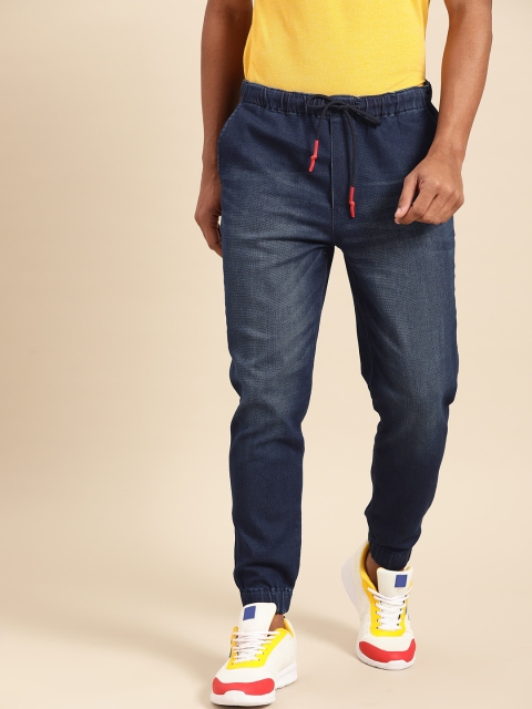 

United Colors of Benetton Men Navy Blue Regular Fit Low Rise Solid Joggers