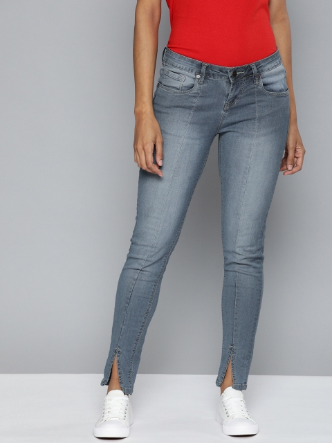 

HERE&NOW Women Blue Skinny Fit Mid-Rise Clean Look Stretchable Jeans
