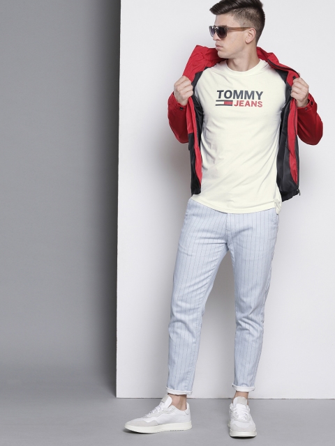

Tommy Hilfiger Men White Printed Round Neck T-shirt