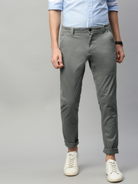 

Tommy Hilfiger Men Grey Slim Fit Solid Chinos