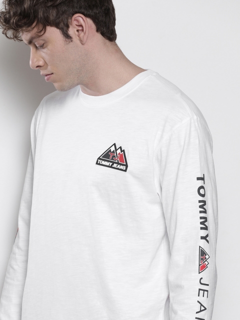 

Tommy Hilfiger Men White Back-Printed Round Neck T-shirt