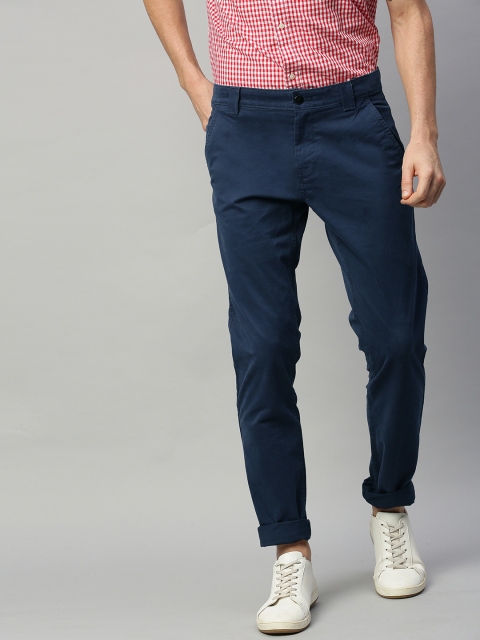 

Tommy Hilfiger Men Navy Blue Scanton Slim Fit Solid Chinos