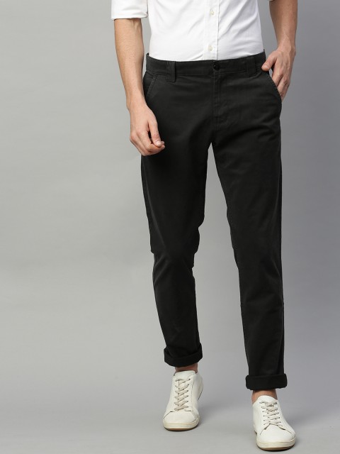 

Tommy Hilfiger Men Black Slim Fit Solid Chinos