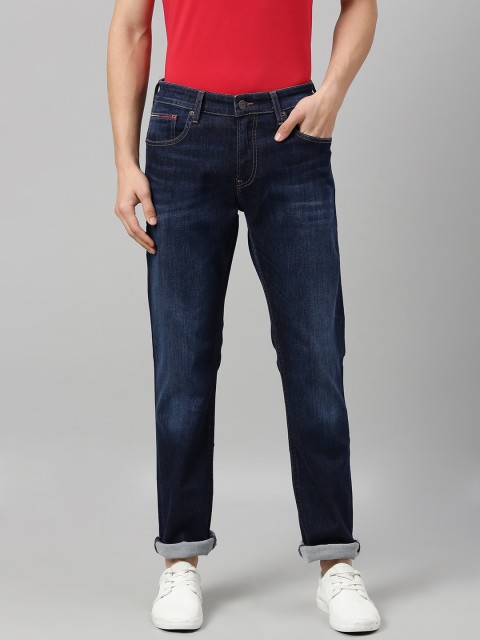 

Tommy Hilfiger Men Blue Ryan Straight Fit Mid-Rise Clean Look Stretchable Jeans