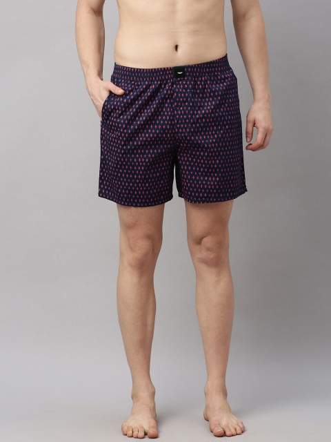 

Park Avenue Men Navy Blue & Red Printed Pure Cotton Boxers PZUA00494-R5