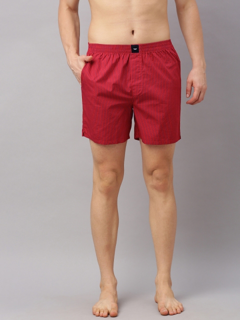 

Park Avenue Men Red & Navy Blue Printed Pure Cotton Boxers PZUA00494-R6