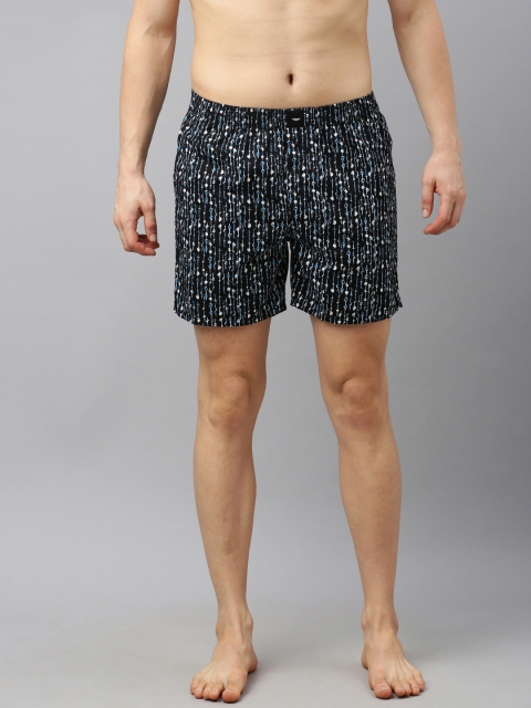 

Park Avenue Men Black & Blue Printed Pure Cotton Boxers PZUA00494-K2