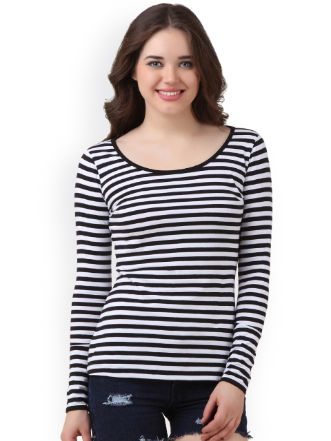 

Texco Black & White Striped Top