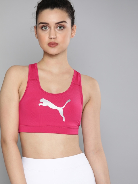 

Puma Pink Printed Non-Wired Non Padded DryCELL 4Keeps Training Sports Bra 51915810