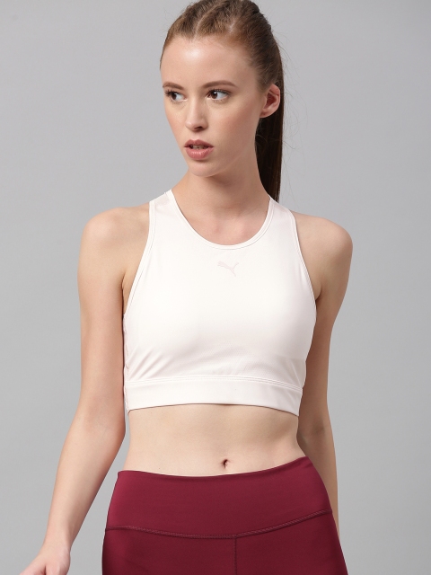 

Puma Pink Solid Studio Porcelain Non-Wired Lightly Padded Sports Bra