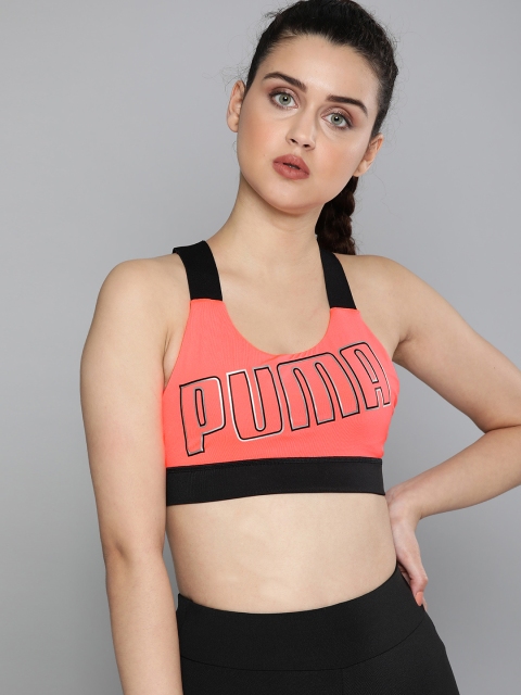 

Puma Pink Printed Non-Wired Lightly Padded Feel It Training Sports Bra 51828910