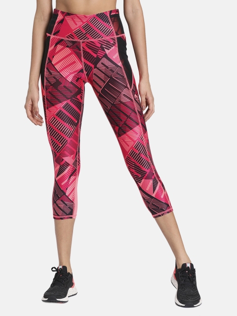 

Puma Women Pink & Black Be Bold Printed Three-Fourth Length Tights