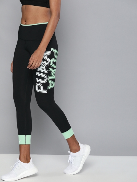 

Puma Women Black Solid Tight Fit Modern Sports Tights With Printed Detail