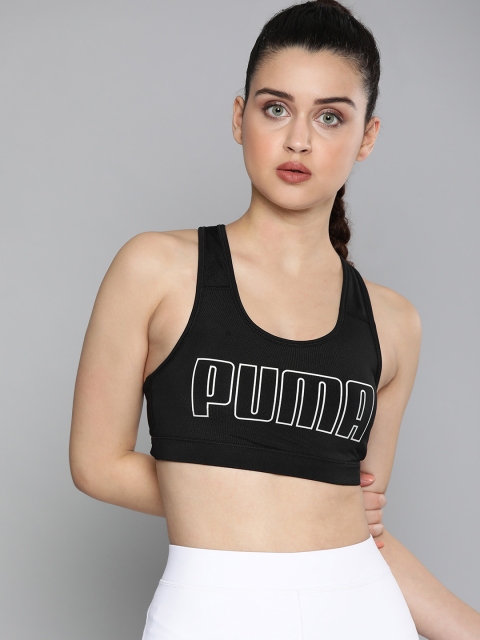 

Puma Black Printed Non-Wired Lightly Padded Dry Cell Sports Bra 51891105