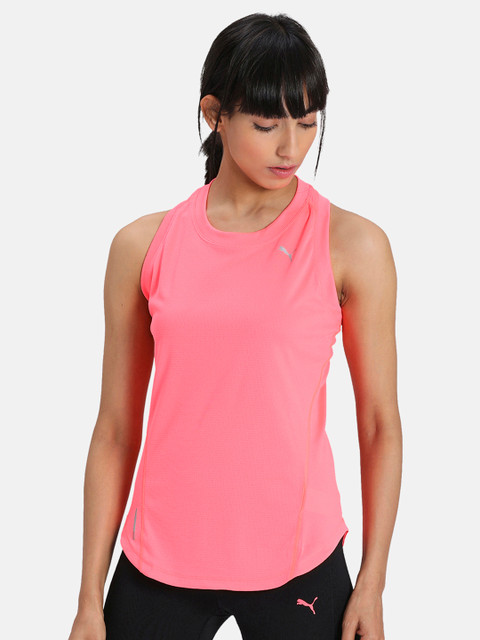 

Puma Women Pink Solid Tank Top