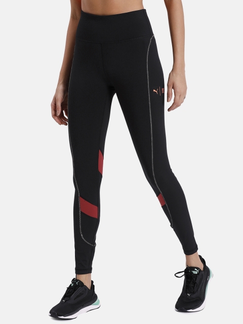 

Puma Women Black Patterned The First Mile Eclipse Tights