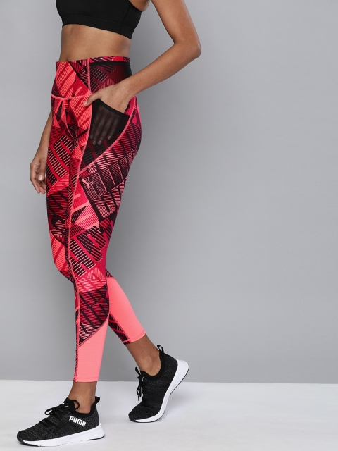 

Puma Women Pink & Black Printed dryCELL Be Bold Training Tights
