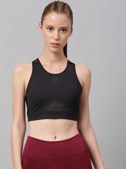 

Puma Black Studio PorcelainPrinted Non-Wired Lightly Padded Sports Bra