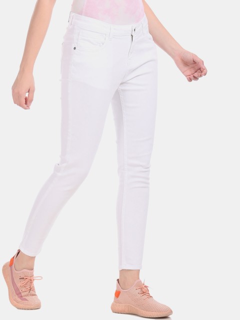 

Sugr Women White Slim Fit Mid-Rise Clean Look Stretchable Jeans