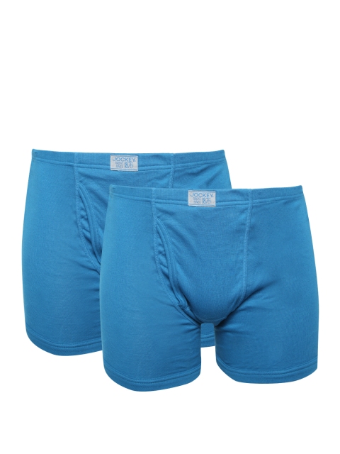 

Jockey Men Pack of 2 Blue Solid Trunks 8008-0205