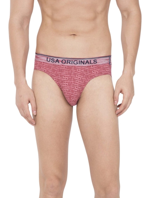 

Jockey Men Maroon Printed Basic Briefs US69-0105-RDJPR