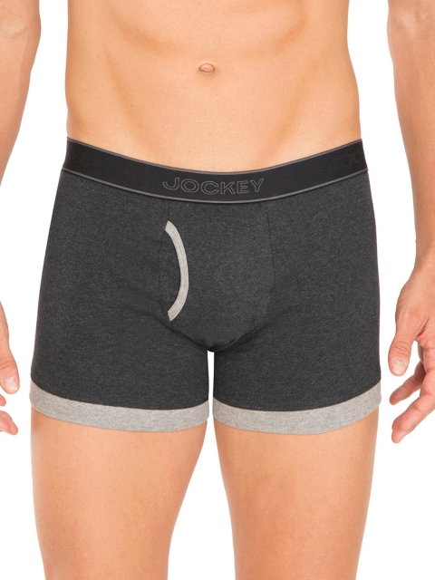 

Jockey Men Charcoal Grey Solid Trunks 1017-0105-BE-GM