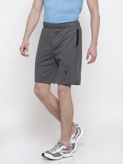 

Jockey Men Charcoal Grey Solid Regular Fit Shorts