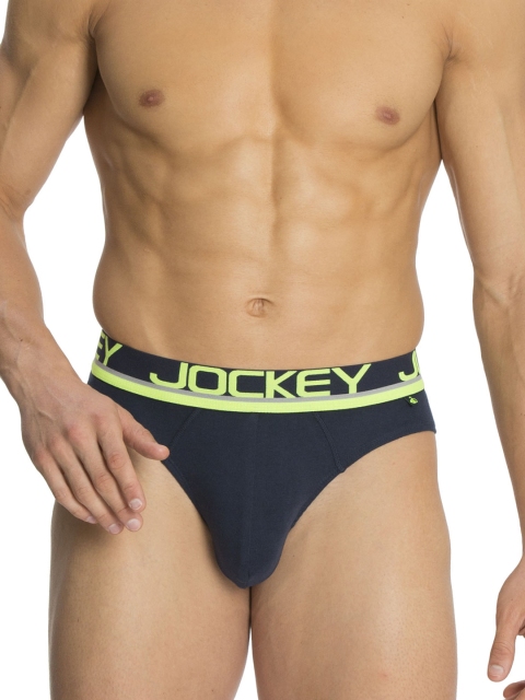 

Jockey Men Navy Blue Solid Basic Briefs FP02-0105